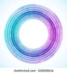 Geometric frame from circles, vector abstract background, wallpaper
