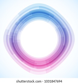 Geometric frame from circles, vector abstract background, wallpaper