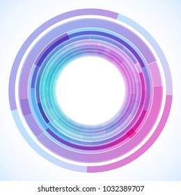 Geometric frame from circles, vector abstract background, wallpaper