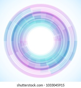 Geometric frame from circles, vector abstract background, wallpaper