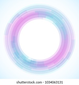 Geometric frame from circles, vector abstract background, wallpaper