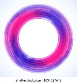 Geometric frame from circles, vector abstract background, wallpaper