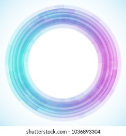 Geometric frame from circles, vector abstract background, wallpaper