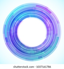 Geometric frame from circles, vector abstract background, wallpaper