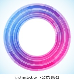 Geometric frame from circles, vector abstract background, wallpaper