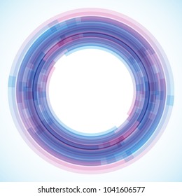 Geometric frame from circles, vector abstract background, wallpaper