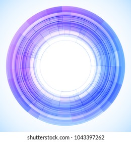 Geometric frame from circles, vector abstract background, wallpaper
