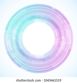 Geometric frame from circles, vector abstract background, wallpaper