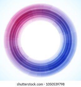 Geometric frame from circles, vector abstract background, wallpaper