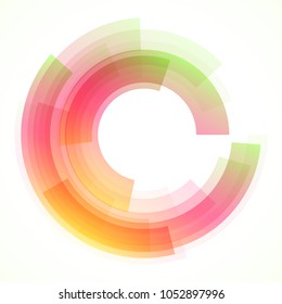 Geometric frame from circles, vector abstract background, wallpaper 