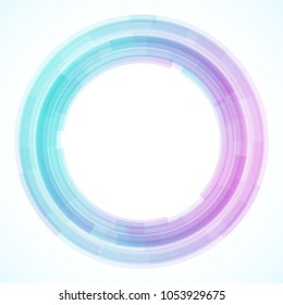Geometric frame from circles, vector abstract background, wallpaper