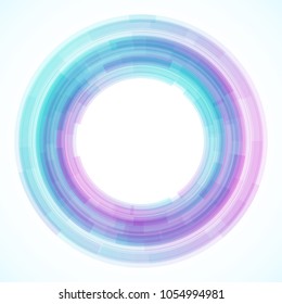 Geometric frame from circles, vector abstract background, wallpaper