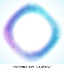 Geometric frame from circles, vector abstract background, wallpaper