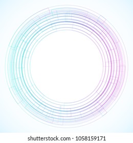 Geometric frame from circles, vector abstract background, wallpaper