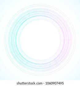 Geometric frame from circles, vector abstract background, wallpaper