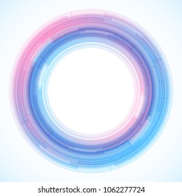 Geometric frame from circles, vector abstract background, wallpaper