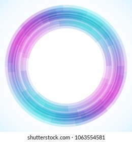Geometric frame from circles, vector abstract background, wallpaper