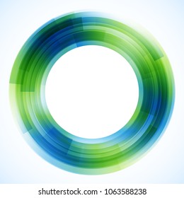 Geometric frame from circles, vector abstract background, wallpaper