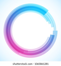 Geometric frame from circles, vector abstract background, wallpaper