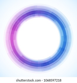 Geometric frame from circles, vector abstract background, wallpaper