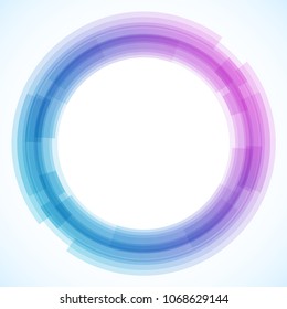 Geometric frame from circles, vector abstract background, wallpaper