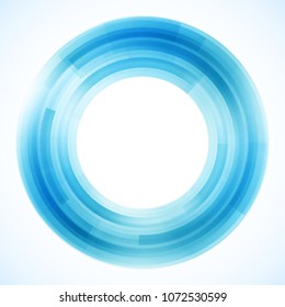 Geometric frame from circles, vector abstract background, wallpaper