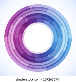 Geometric frame from circles, vector abstract background, wallpaper