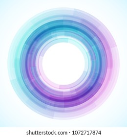 Geometric frame from circles, vector abstract background, wallpaper