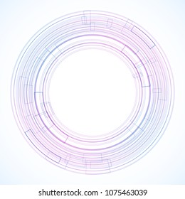 Geometric frame from circles, vector abstract background, wallpaper