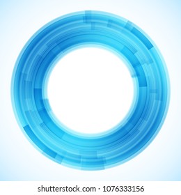 Geometric frame from circles, vector abstract background, wallpaper