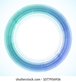 Geometric frame from circles, vector abstract background, wallpaper