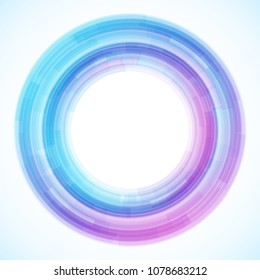 Geometric frame from circles, vector abstract background, wallpaper