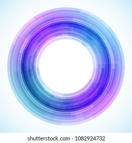 Geometric frame from circles, vector abstract background, wallpaper