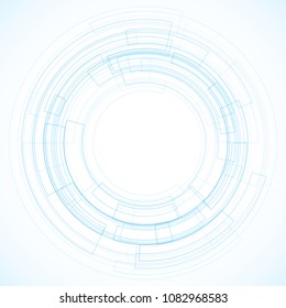 Geometric frame from circles, vector abstract background, wallpaper