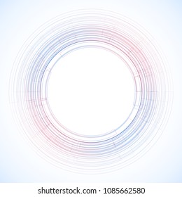 Geometric frame from circles, vector abstract background, wallpaper 