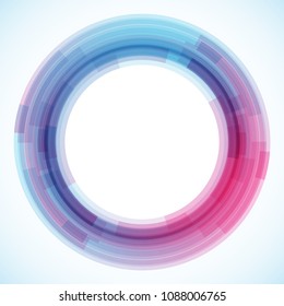 Geometric frame from circles, vector abstract background, wallpaper