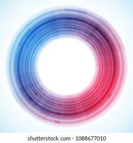 Geometric frame from circles, vector abstract background, wallpaper