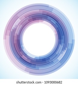 Geometric frame from circles, vector abstract background, wallpaper