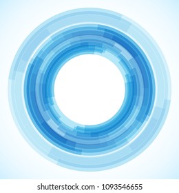 Geometric frame from circles, vector abstract background, wallpaper