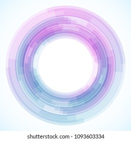 Geometric frame from circles, vector abstract background, wallpaper
