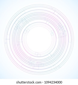 Geometric frame from circles, vector abstract background, wallpaper