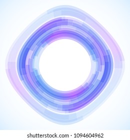Geometric frame from circles, vector abstract background, wallpaper
