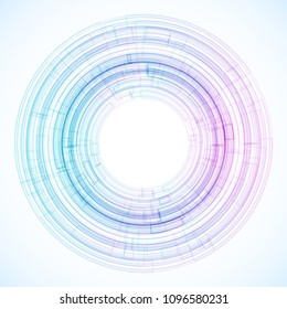Geometric frame from circles, vector abstract background, wallpaper