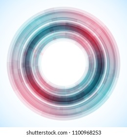 Geometric frame from circles, vector abstract background, wallpaper