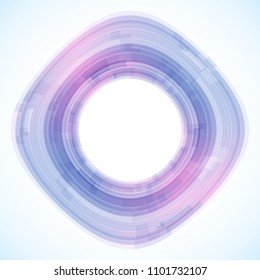 Geometric frame from circles, vector abstract background, wallpaper