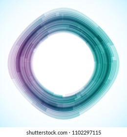 Geometric frame from circles, vector abstract background, wallpaper