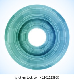 Geometric frame from circles, vector abstract background, wallpaper