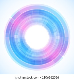 Geometric frame from circles, vector abstract background, wallpaper