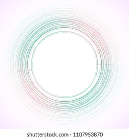 Geometric frame from circles, vector abstract background, wallpaper