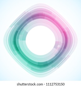 Geometric frame from circles, vector abstract background, wallpaper